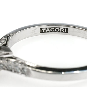 GIA 0.78ct VVS1/K Round Diamond Tacori Engagement Ring in 18K White Gold Engagement Rings Tacori 