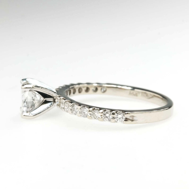 IGI 0.60ct I1/G Round Diamond Engagement Ring in 14K White Gold Engagement Rings Oaks Jewelry 