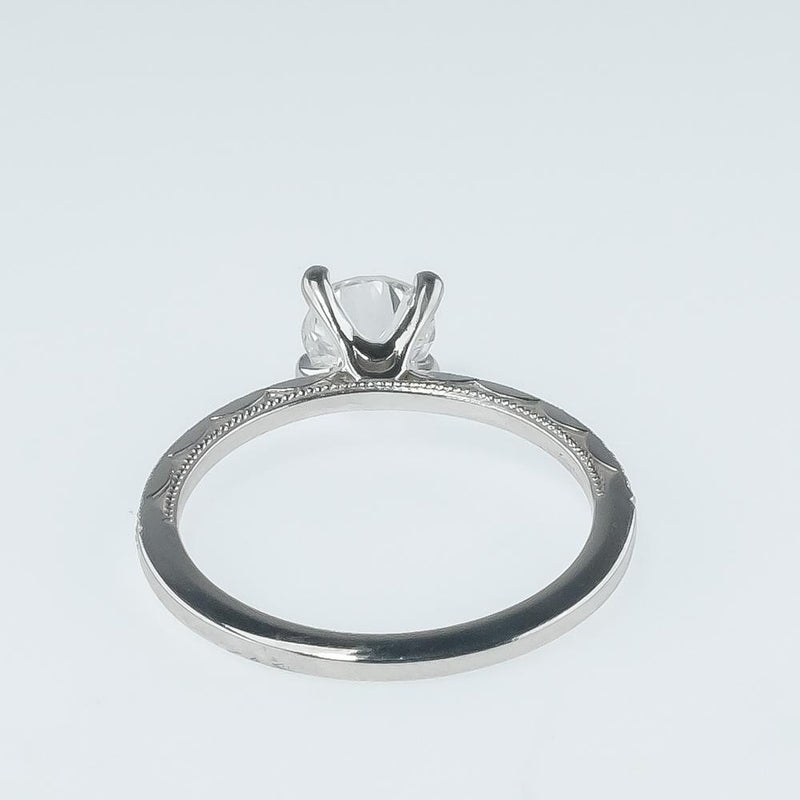 NEW Tacori Platinum GIA 0.82ct Round Diamond SI1/G Side Accented Engagement Ring Engagement Rings Tacori 