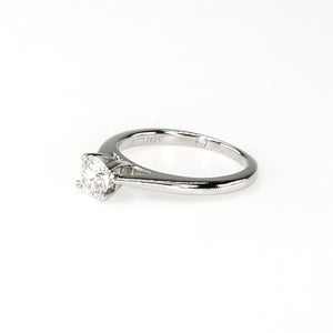 Platinum 0.53ct IGI Certified Round Diamond VS1/H Solitaire Engagement Ring Engagement Rings Oaks Jewelry 