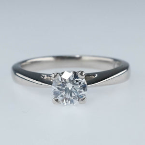 Platinum IGI Certified 0.53ct Round Diamond VS1/F Solitaire Engagement Ring Engagement Rings Oaks Jewelry 