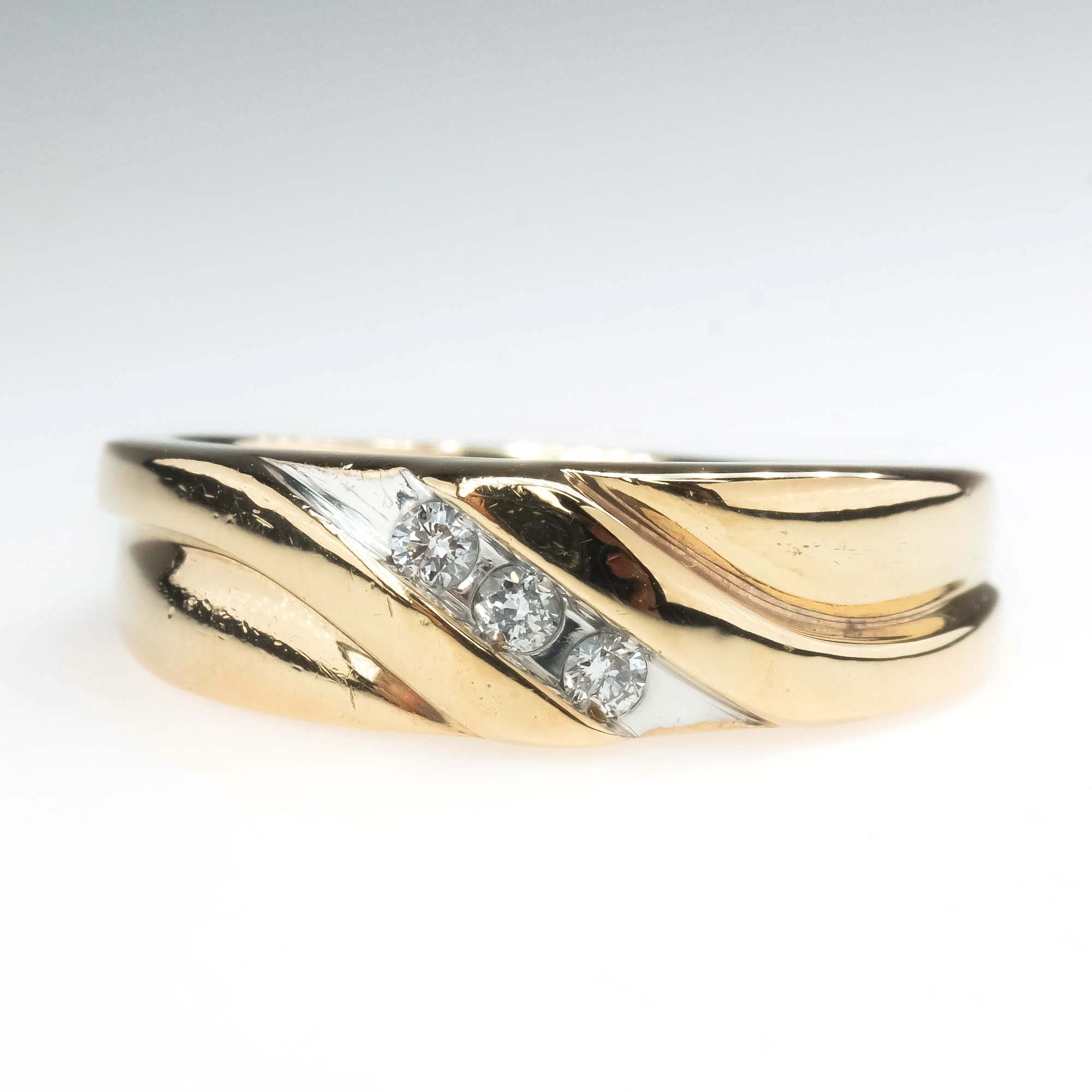 6mm Men's 950-Platinum Single Diamond Wedding Ring