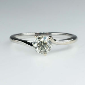 Round Diamond Solitaire Engagement Ring with Diamond Accented Wrap Bridal Set Bridal Sets Oaks Jewelry 