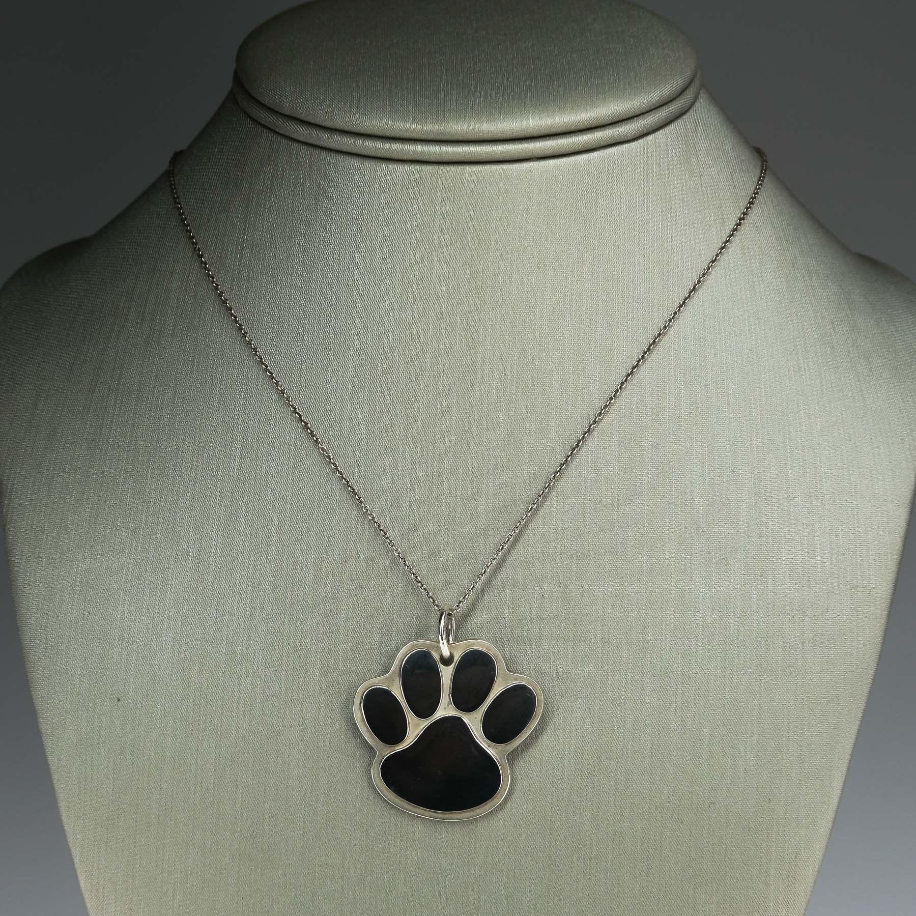Paw Print Necklace (Silver Color) – East Coast Adoption Agency